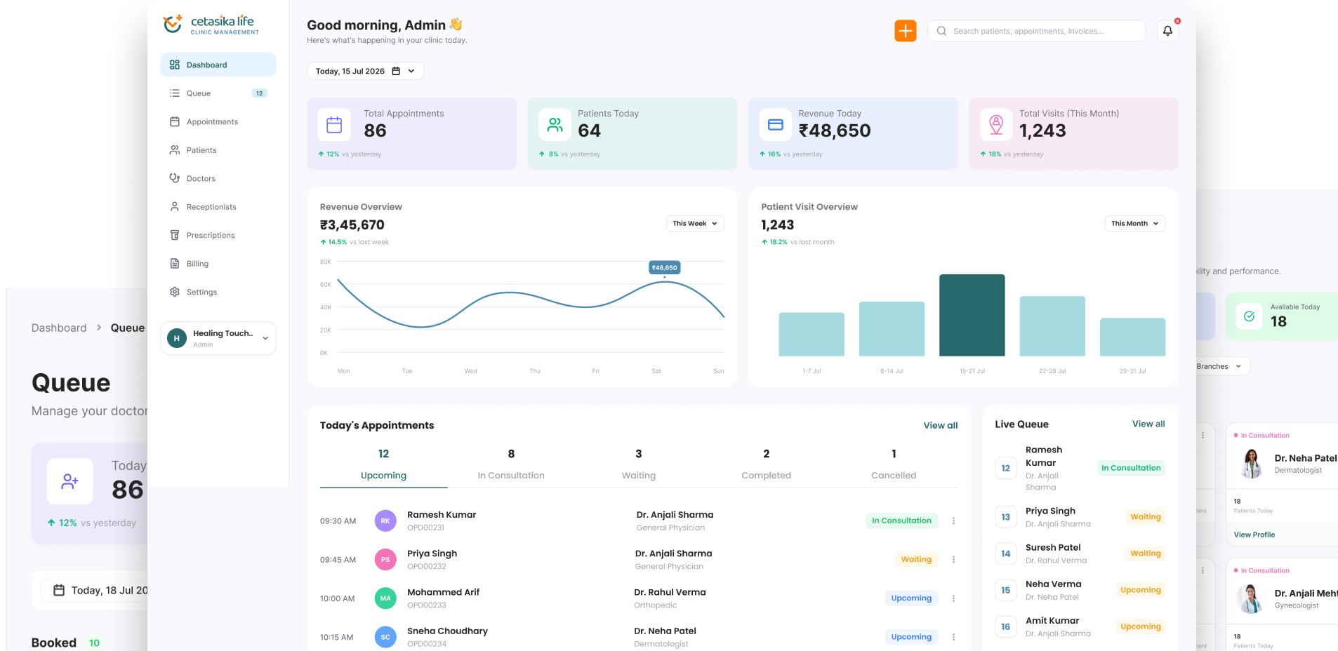 CMS Dashboard Preview